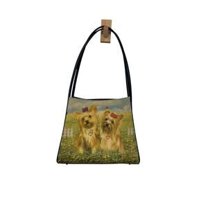 New Blossom Collection Yorkie Pups With Bling Shoulder Bag Quirky Dog Mom